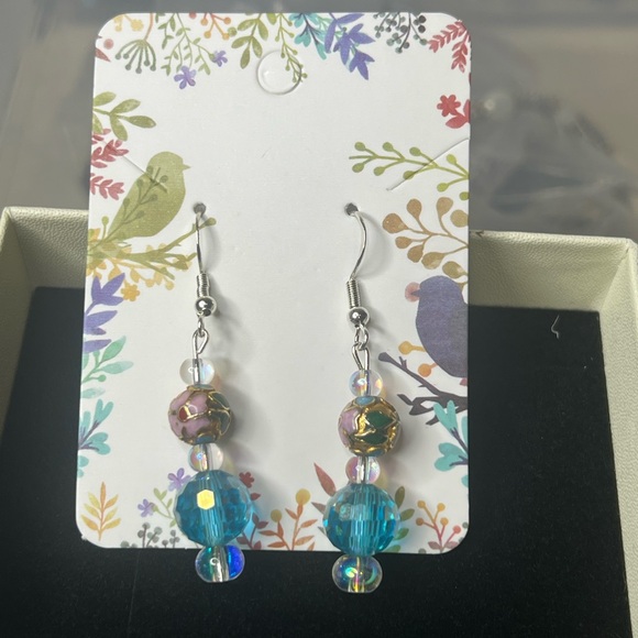 Jewelry - Handmade 925 hooks cloisonné beaded earrings